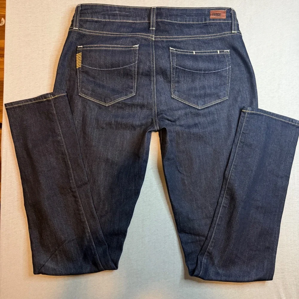 Paige Jimmy Skinny Jeans Dark Indigo Blue‎ Denim Womens Size 27 low Rise